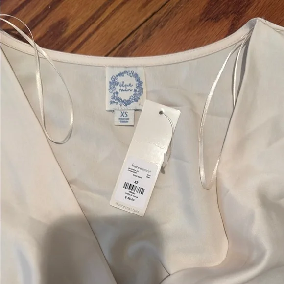 Blue Rain Cream Ruffled Wrap Sundress - Picture 2 of 3